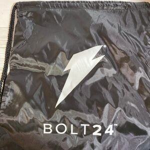 New Gatorade Bolt 24 Sport Bag Cinch Sack Sling Backpack Black White Lightening